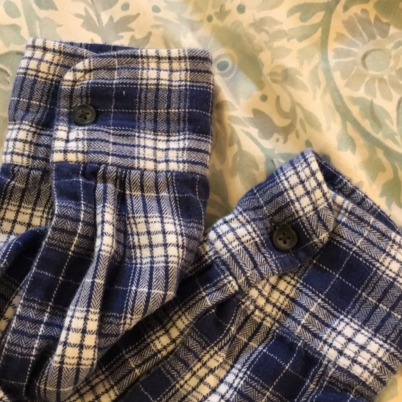 St John s Bay flannel shirt blue&white size L - Picture 4 of 4